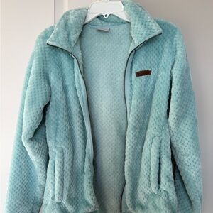 Aqua Fleece Zip-Up Jacket